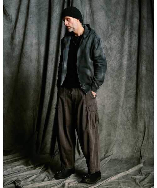 wjk(ダヴルジェイケイ)の「sulfur dyed light easy cargo(カーゴパンツ・メンズ・チャコールグレー/カーキ・SMALL/MEDIUM/LARGE/X-LARGE)」の16枚目の写真