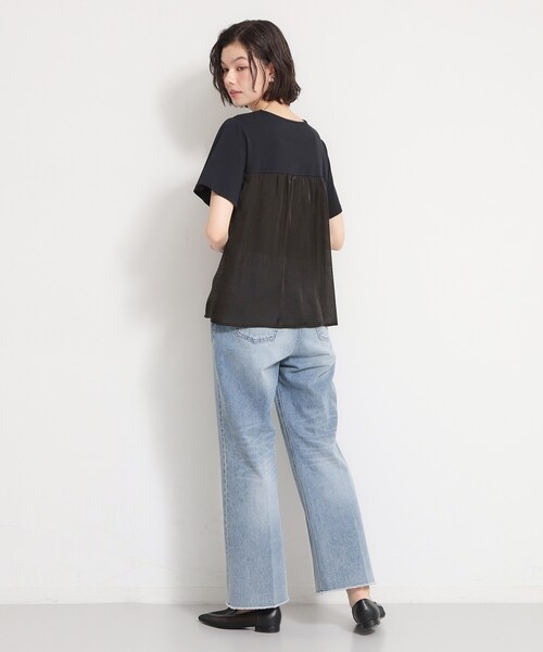 THE SHOP TK (ザ ショップ ティーケー )の「【ひんやり/吸水速乾/UV】ビスチェ風 切り替えTシャツ(Tシャツ/カットソー・レディース・アイボリー/ブラック/グリーン系・13/12)」の8枚目の写真
