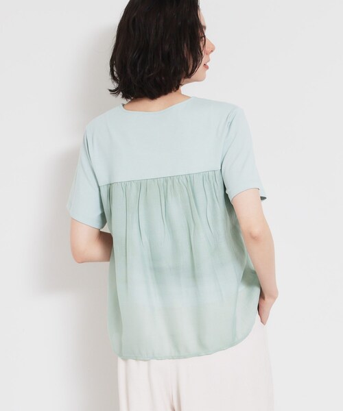 THE SHOP TK (ザ ショップ ティーケー )の「【ひんやり/吸水速乾/UV】ビスチェ風 切り替えTシャツ(Tシャツ/カットソー・レディース・アイボリー/ブラック/グリーン系・13/12)」の16枚目の写真