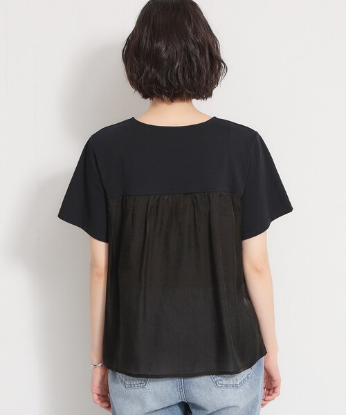 THE SHOP TK (ザ ショップ ティーケー )の「【ひんやり/吸水速乾/UV】ビスチェ風 切り替えTシャツ(Tシャツ/カットソー・レディース・アイボリー/ブラック/グリーン系・13/12)」の21枚目の写真
