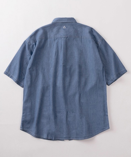 GERRY(ジェリー)の「【70】【GERRY/ジェリー】ワンポイントロゴ刺繍 デニム レギュラーカラー 半袖シャツ(シャツ/ブラウス・メンズ・ブラック/ネイビー/ブルー・XL/L/M)」の4枚目の写真