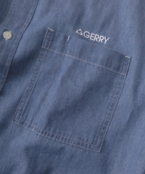 GERRY(ジェリー)の「【70】【GERRY/ジェリー】ワンポイントロゴ刺繍 デニム レギュラーカラー 半袖シャツ(シャツ/ブラウス・メンズ・ブラック/ネイビー/ブルー・XL/L/M)」の8枚目の写真