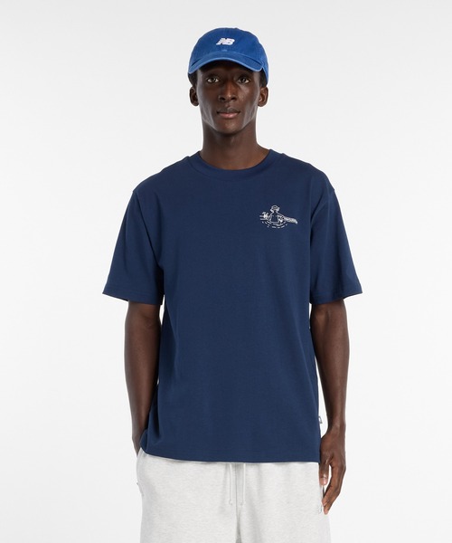 NEW BALANCE(ニューバランス)の「ファウンテンTシャツ(Tシャツ/カットソー・メンズ・ネイビー/オフホワイト・SMALL/MEDIUM/LARGE/X-LARGE/XX-LARGE)」の9枚目の写真
