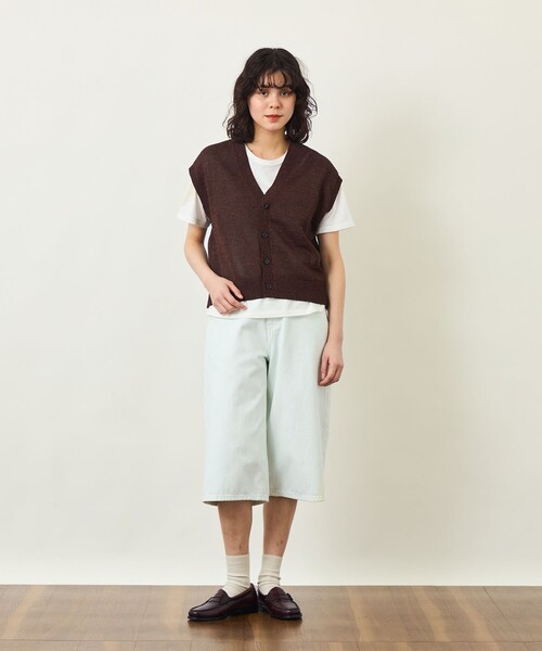 MACKINTOSH PHILOSOPHY(マッキントッシュ フィロソフィー)の「GREY LABEL ペーパーヤーンニットベスト(ベスト・レディース・ベージュ/ブラック/ブラウン・2)」の12枚目の写真