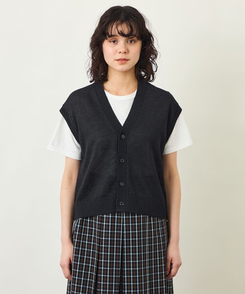 MACKINTOSH PHILOSOPHY(マッキントッシュ フィロソフィー)の「GREY LABEL ペーパーヤーンニットベスト(ベスト・レディース・ベージュ/ブラック/ブラウン・2)」の13枚目の写真