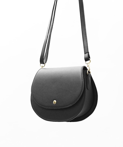 MinoriTY（マイノリティ）の「【MinoriTY】ミニショルダーPUレザーサドルバッグ メンズ ウィメンズ ユニセックス（ボディバッグ/ウエストポーチ・メンズ・モカ/ブラック・FREE）」の2枚目の写真