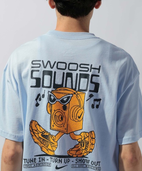 NIKE(ナイキ)の「【NIKE(ナイキ)】スウッシュ サウンズ 半袖Tシャツ(Tシャツ/カットソー・メンズ・ブラック/ライトブルー・LARGE)」の11枚目の写真