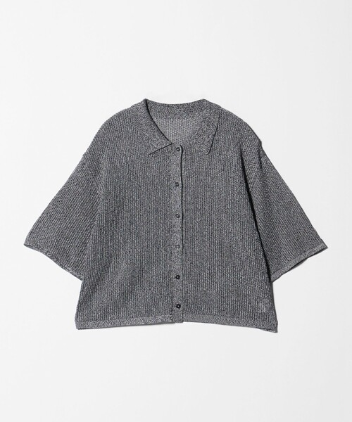 A DAY IN THE LIFE UNITED ARROWS（アデイインザライフユナイテッドアローズ）の「メッシュ ポロカーディガン 5分袖 ‐ウォッシャブル‐＜A DAY IN THE LIFE＞（カーディガン/ボレロ・レディース・ナチュラル/ブラック/オリーブ/その他1・FREE）」の4枚目の写真