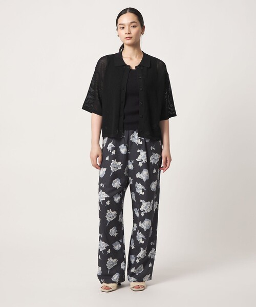 A DAY IN THE LIFE UNITED ARROWS（アデイインザライフユナイテッドアローズ）の「メッシュ ポロカーディガン 5分袖 ‐ウォッシャブル‐＜A DAY IN THE LIFE＞（カーディガン/ボレロ・レディース・ナチュラル/ブラック/オリーブ/その他1・FREE）」の16枚目の写真