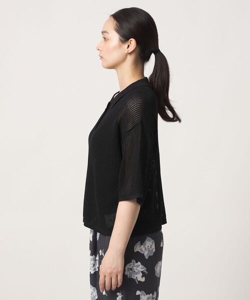 A DAY IN THE LIFE UNITED ARROWS（アデイインザライフユナイテッドアローズ）の「メッシュ ポロカーディガン 5分袖 ‐ウォッシャブル‐＜A DAY IN THE LIFE＞（カーディガン/ボレロ・レディース・ナチュラル/ブラック/オリーブ/その他1・FREE）」の18枚目の写真