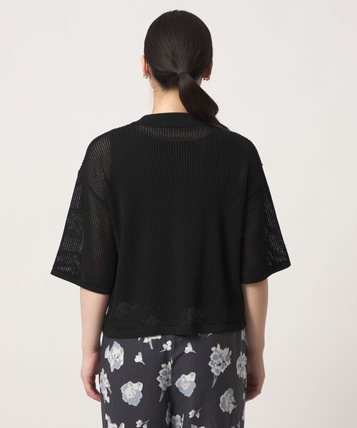 A DAY IN THE LIFE UNITED ARROWS（アデイインザライフユナイテッドアローズ）の「メッシュ ポロカーディガン 5分袖 ‐ウォッシャブル‐＜A DAY IN THE LIFE＞（カーディガン/ボレロ・レディース・ナチュラル/ブラック/オリーブ/その他1・FREE）」の19枚目の写真