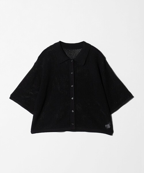 A DAY IN THE LIFE UNITED ARROWS（アデイインザライフユナイテッドアローズ）の「メッシュ ポロカーディガン 5分袖 ‐ウォッシャブル‐＜A DAY IN THE LIFE＞（カーディガン/ボレロ・レディース・ナチュラル/ブラック/オリーブ/その他1・FREE）」の6枚目の写真