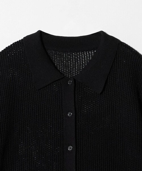 A DAY IN THE LIFE UNITED ARROWS（アデイインザライフユナイテッドアローズ）の「メッシュ ポロカーディガン 5分袖 ‐ウォッシャブル‐＜A DAY IN THE LIFE＞（カーディガン/ボレロ・レディース・ナチュラル/ブラック/オリーブ/その他1・FREE）」の7枚目の写真