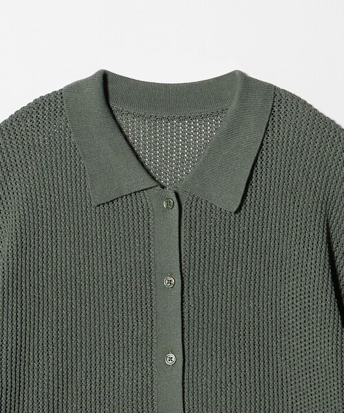 A DAY IN THE LIFE UNITED ARROWS（アデイインザライフユナイテッドアローズ）の「メッシュ ポロカーディガン 5分袖 ‐ウォッシャブル‐＜A DAY IN THE LIFE＞（カーディガン/ボレロ・レディース・ナチュラル/ブラック/オリーブ/その他1・FREE）」の11枚目の写真