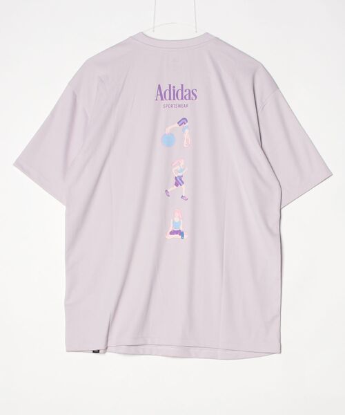 adidas(アディダス)の「アディダス adidas ソフト スポーツ グラフィックTシャツ(Tシャツ/カットソー・レディース・ベビーピンク/ブラック/ダークブルー・S/M/L/XL)」の18枚目の写真