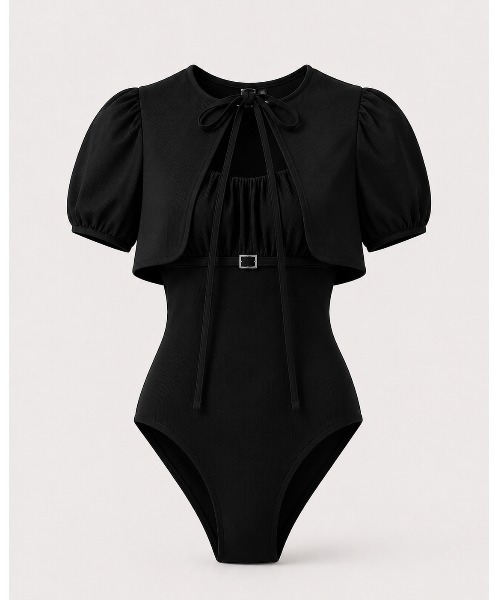 Back ribbon ensemble swimwear(eme10538)（水着）｜M me eme