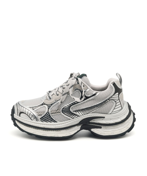 CLLIB(クリブ)の「Raw Runner スタンディングスニーカー 7.5cm -CL0902 (3カラー)(スニーカー・レディース・ブラック/シルバー/グレー・23cm/23.5cm/24cm/24.5cm/25cm)」の14枚目の写真