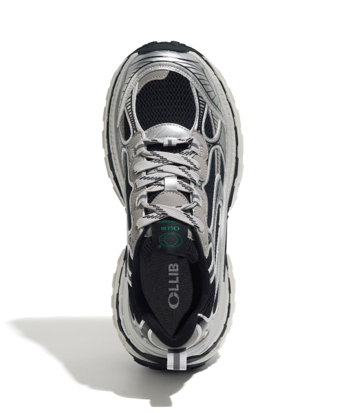 CLLIB(クリブ)の「Raw Runner スタンディングスニーカー 7.5cm -CL0902 (3カラー)(スニーカー・レディース・ブラック/シルバー/グレー・23cm/23.5cm/24cm/24.5cm/25cm)」の6枚目の写真