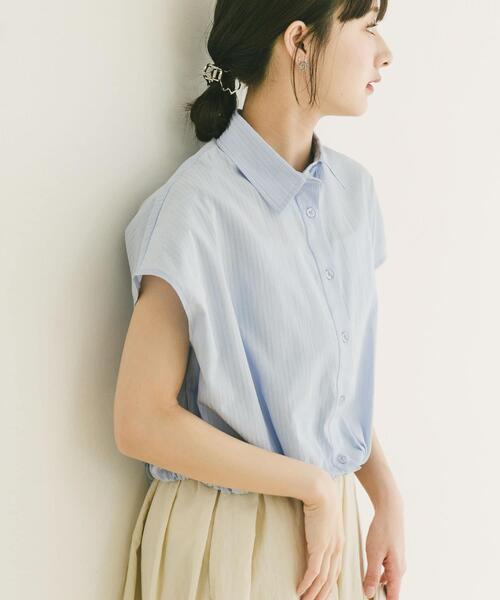 ITEMS URBANRESEARCH(アイテムズ アーバンリサーチ)の「バルーンフレンチシャツ(シャツ/ブラウス・レディース・ブルー系その他・FREE)」の1枚目の写真