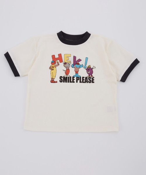 Ocean&Ground(オーシャン&グラウンド)の「HEY! リンガーT【Online Exclusive】(Tシャツ/カットソー・キッズ・パープル/オフホワイト/ライトブルー・140/80/90/100/110/120/130)」の6枚目の写真