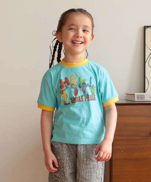 Ocean&Ground(オーシャン&グラウンド)の「HEY! リンガーT【Online Exclusive】(Tシャツ/カットソー・キッズ・パープル/オフホワイト/ライトブルー・140/80/90/100/110/120/130)」の15枚目の写真