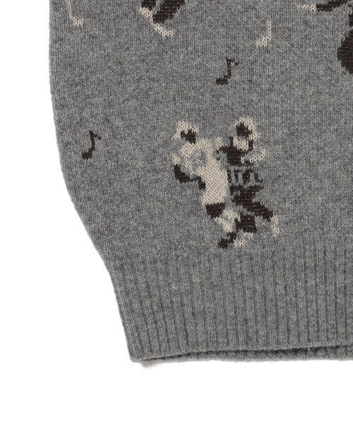 BEAMS BOY(ビームスボーイ)の「ジャカード ニットベスト(ベスト・レディース・グレー/ブラウン・ONE SIZE)」の8枚目の写真