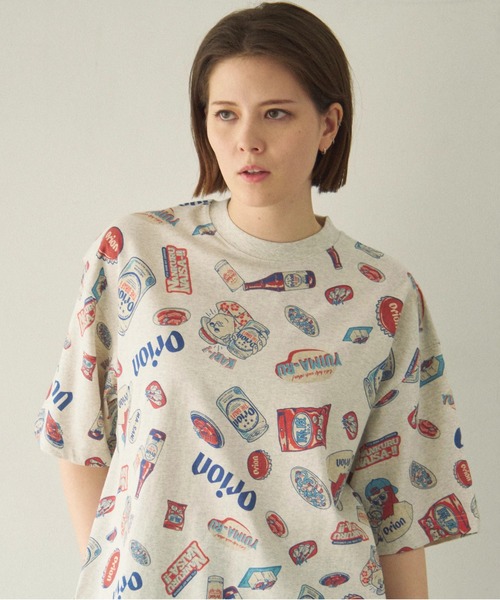 Duckster(ダックスター)の「Duckster/ダックスター 【ORION × Duckster】オリオンビール コラボTEE《総柄》(Tシャツ/カットソー・メンズ・オートミール/ブラック/ブルーグリーン・MEDIUM/X-LARGE/LARGE)」の3枚目の写真