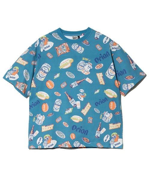 Duckster(ダックスター)の「Duckster/ダックスター 【ORION × Duckster】オリオンビール コラボTEE《総柄》(Tシャツ/カットソー・メンズ・オートミール/ブラック/ブルーグリーン・MEDIUM/X-LARGE/LARGE)」の4枚目の写真