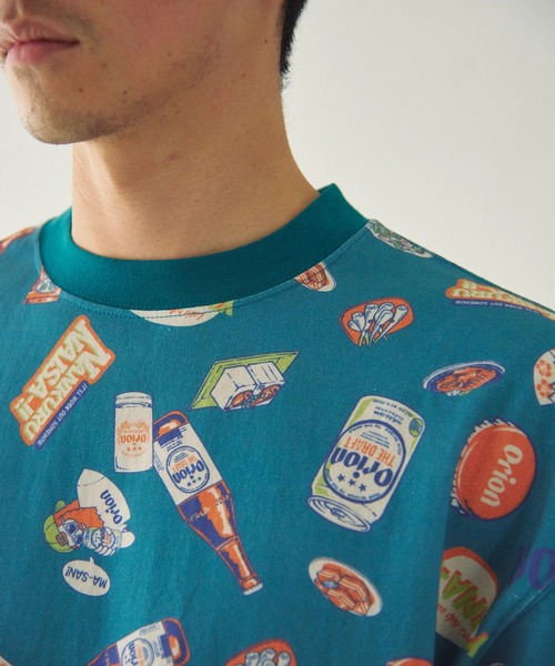 Duckster(ダックスター)の「Duckster/ダックスター 【ORION × Duckster】オリオンビール コラボTEE《総柄》(Tシャツ/カットソー・メンズ・オートミール/ブラック/ブルーグリーン・MEDIUM/X-LARGE/LARGE)」の6枚目の写真