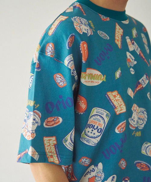 Duckster(ダックスター)の「Duckster/ダックスター 【ORION × Duckster】オリオンビール コラボTEE《総柄》(Tシャツ/カットソー・メンズ・オートミール/ブラック/ブルーグリーン・MEDIUM/X-LARGE/LARGE)」の8枚目の写真