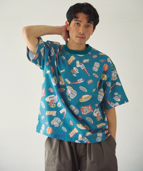 Duckster(ダックスター)の「Duckster/ダックスター 【ORION × Duckster】オリオンビール コラボTEE《総柄》(Tシャツ/カットソー・メンズ・オートミール/ブラック/ブルーグリーン・MEDIUM/X-LARGE/LARGE)」の10枚目の写真