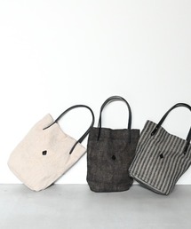 CLEDRAN（クレドラン）の「【縦型すっきり】CL3918 HAND＆WORK COTTON JUTE TALL TOTE（トートバッグ）」