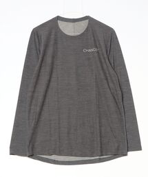 CHANCE - SS23CHNC10A-BLCK MERINO PERFORMANCE LONG SLEEVE Slate Grey and White