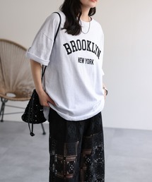 ロゴ刺繍オーバーサイズTee / 大人カジュアル