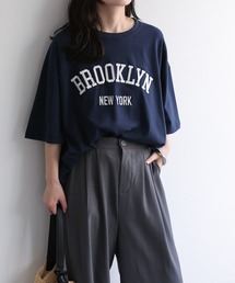 ロゴ刺繍オーバーサイズTee / 大人カジュアル