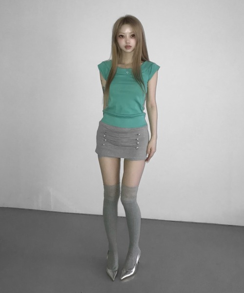 THEAIRTOWN(ジエアタウン)の「way leong skpt(スカート・レディース・ネイビー/グレー・FREE)」の11枚目の写真