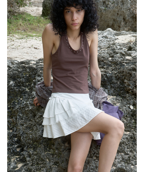 Kijun(キジュン)の「Oleaje Mini Skirt Off-White(スカート・レディース・その他・MEDIUM/SMALL)」の1枚目の写真
