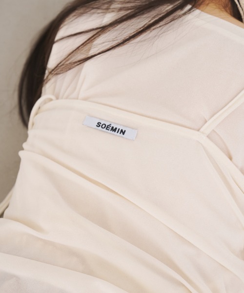 SOEMIN(ソミン)の「Sheer velour lace camisole/シアーベロアレースキャミソール(キャミソール・レディース・ブラック/ホワイト/ベージュ・FREE)」の17枚目の写真