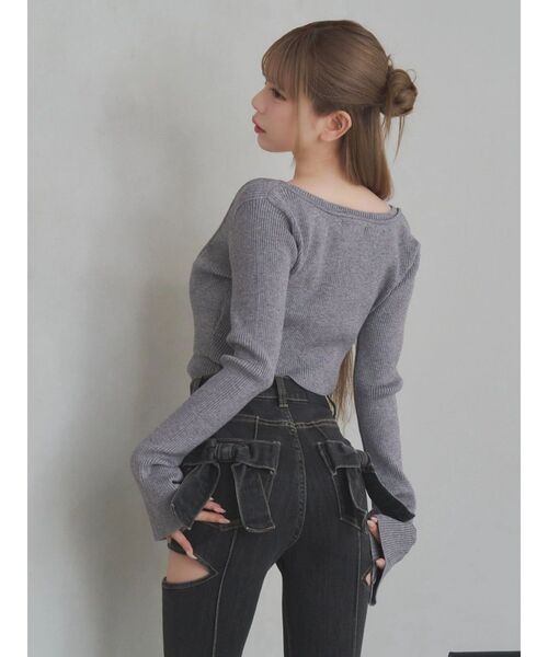 EATME(イートミー)の「BACKリボンカットアウトデニムパンツ(デニムパンツ・レディース・ブラック/ブルー・MEDIUM/SMALL/X-SMALL)」の20枚目の写真