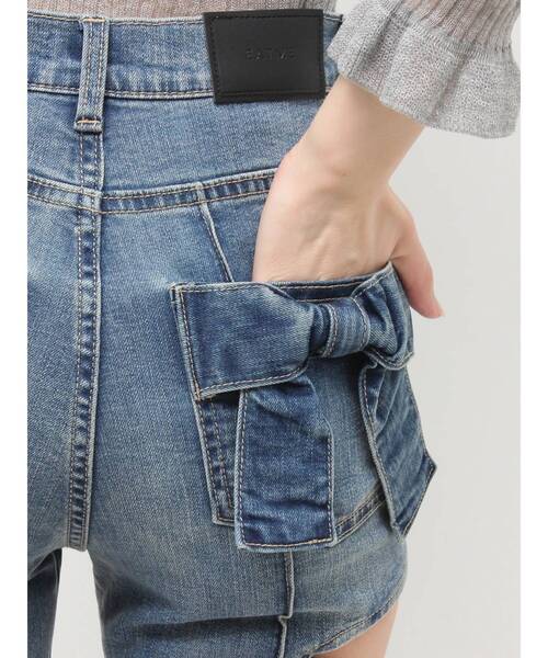 EATME(イートミー)の「BACKリボンカットアウトデニムパンツ(デニムパンツ・レディース・ブラック/ブルー・MEDIUM/SMALL/X-SMALL)」の13枚目の写真