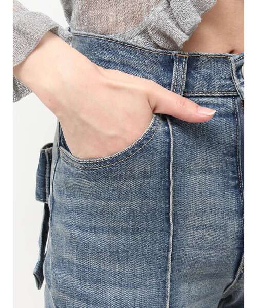 EATME(イートミー)の「BACKリボンカットアウトデニムパンツ(デニムパンツ・レディース・ブラック/ブルー・MEDIUM/SMALL/X-SMALL)」の14枚目の写真
