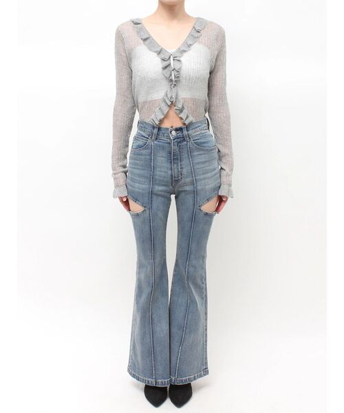EATME(イートミー)の「BACKリボンカットアウトデニムパンツ(デニムパンツ・レディース・ブラック/ブルー・MEDIUM/SMALL/X-SMALL)」の17枚目の写真