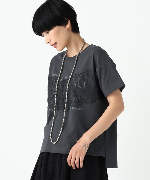 Elura(エルーラ)の「レースロゴTシャツ/1043154(Tシャツ/カットソー・レディース・ホワイト/スミクロ・FREE)」の12枚目の写真
