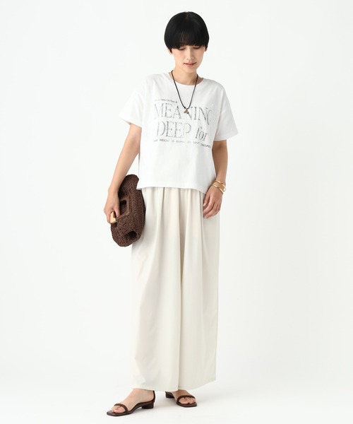 Elura(エルーラ)の「レースロゴTシャツ/1043154(Tシャツ/カットソー・レディース・ホワイト/スミクロ・FREE)」の3枚目の写真