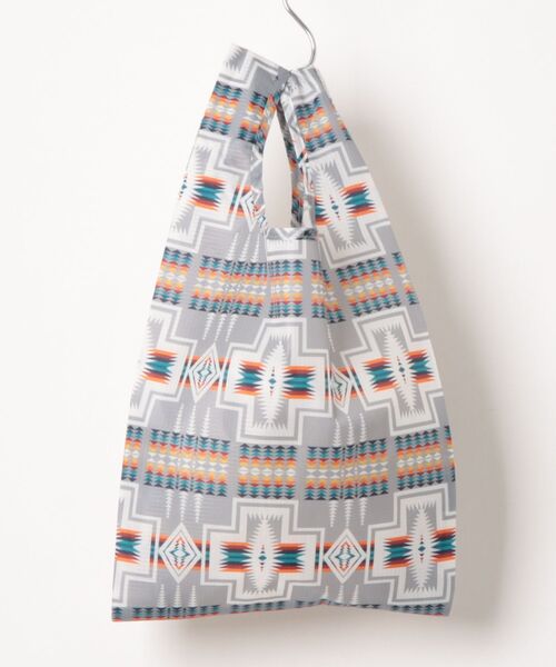 PENDLETON（ペンドルトン）の「PENDLETON ペンドルトン SHOPPER with POUCH ネイティブ柄 ショッパー ポーチ付き エコバッグ トートバッグ（エコバッグ/サブバッグ・レディース・グレー/ネイビー/ブラック/オリーブドラブ/ブルー/イエロー/ライトブルー/ベージュ/オフホワイト/アイボリー/ライトグリーン/パープル・FREE）」の5枚目の写真