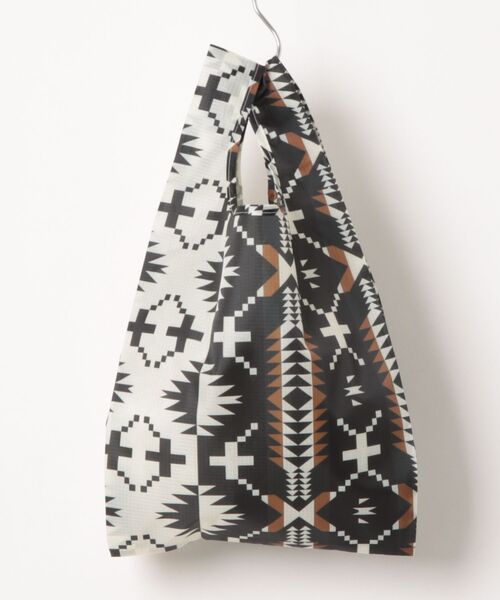 PENDLETON（ペンドルトン）の「PENDLETON ペンドルトン SHOPPER with POUCH ネイティブ柄 ショッパー ポーチ付き エコバッグ トートバッグ（エコバッグ/サブバッグ・レディース・グレー/ネイビー/ブラック/オリーブドラブ/ブルー/イエロー/ライトブルー/ベージュ/オフホワイト/アイボリー/ライトグリーン/パープル・FREE）」の4枚目の写真