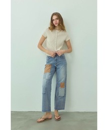 ALEXIA STAM | Patchwork Denim Pants Blue /パッチワークデニムパンツ(デニムパンツ)