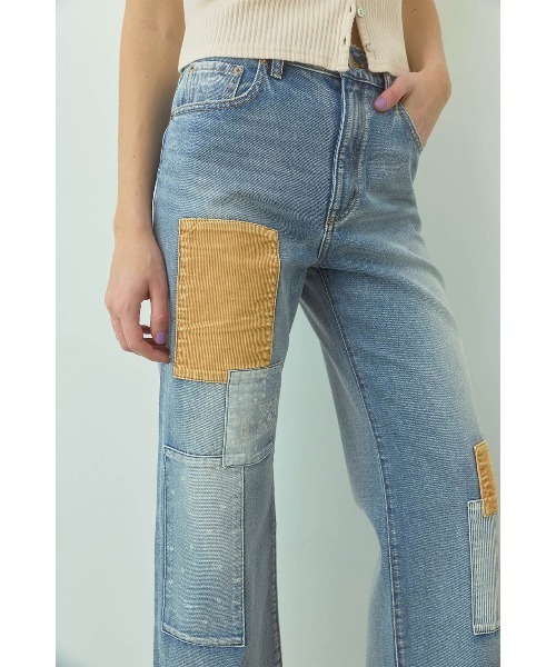 ALEXIA STAM（アリシアスタン）の「Patchwork Denim Pants Blue /パッチワークデニムパンツ（デニムパンツ・レディース・ブルー・1/0/3/2）」の7枚目の写真