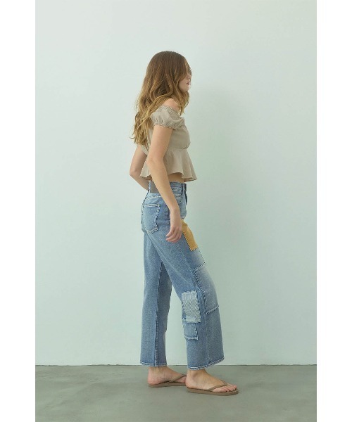 ALEXIA STAM（アリシアスタン）の「Patchwork Denim Pants Blue /パッチワークデニムパンツ（デニムパンツ・レディース・ブルー・1/0/3/2）」の6枚目の写真