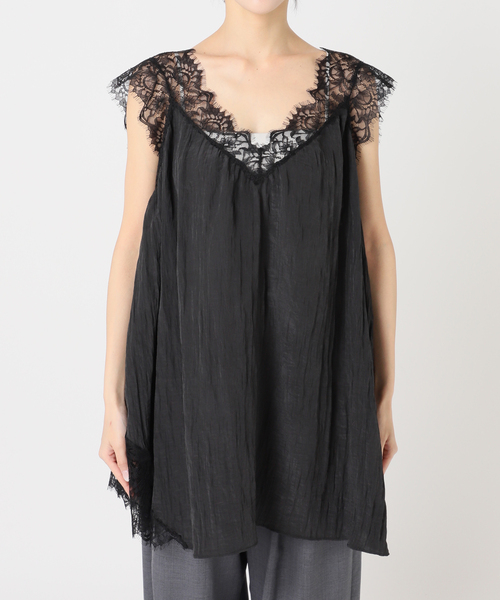 CITYSHOP(シティーショップ)の「LACE TANK ブラウス(シャツ/ブラウス・レディース・アイボリー/ブラック・FREE)」の11枚目の写真